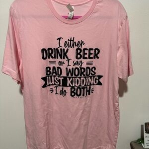 Gildan Pink Graphic Tee